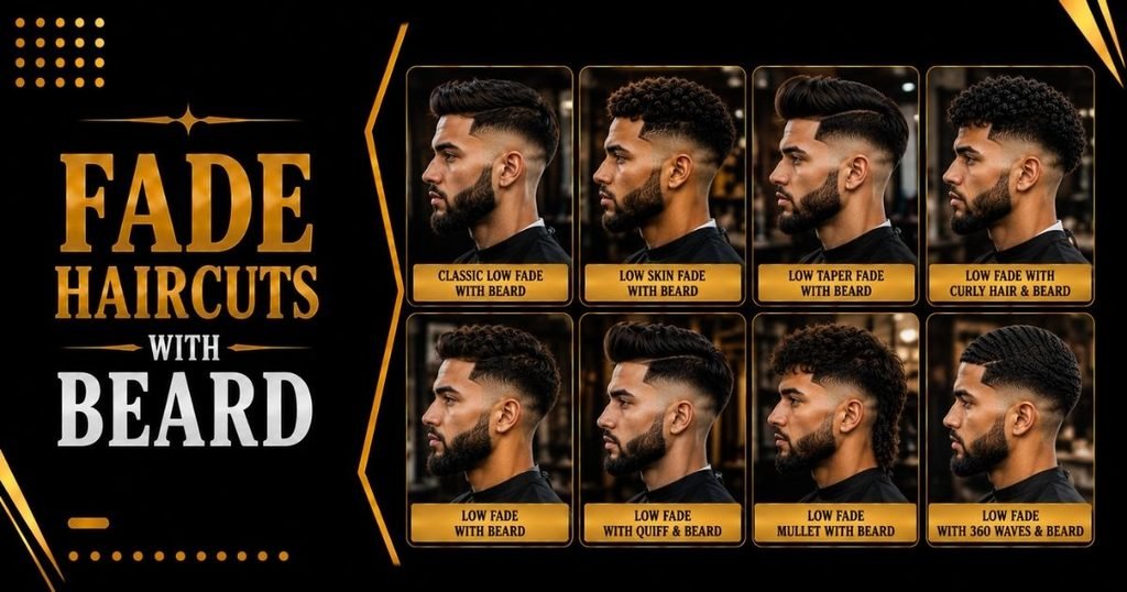 Fade Haircuts with Beard
