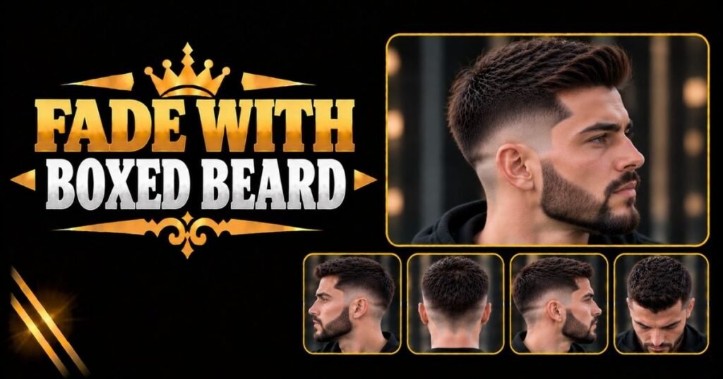 Fade with Boxed Beard