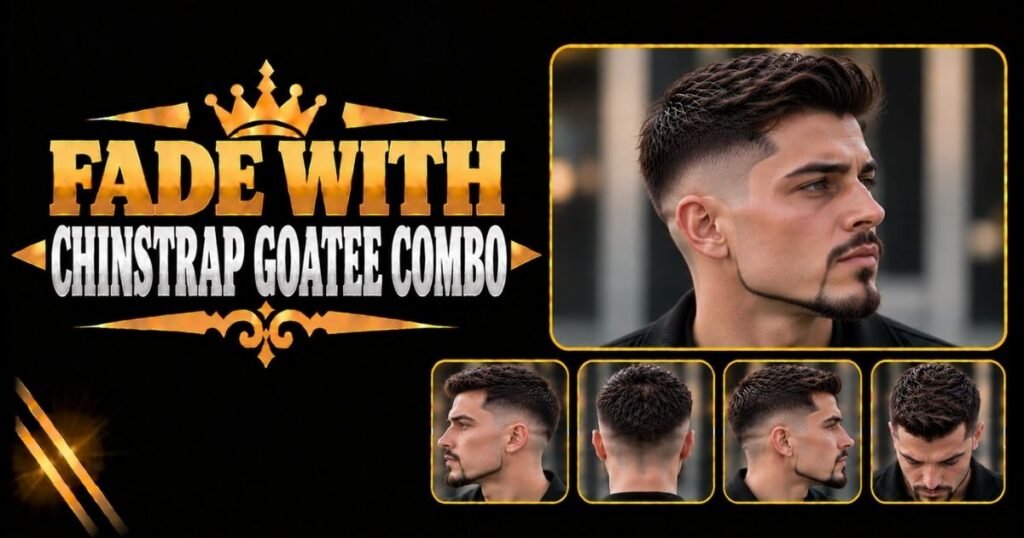 Fade with Chinstrap Goatee Combo
