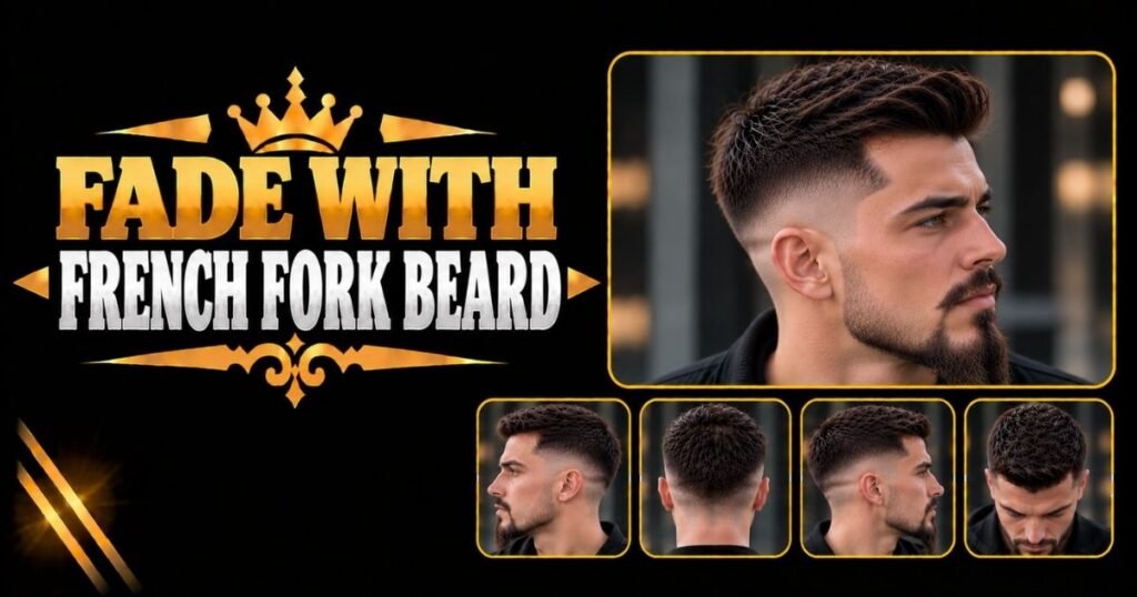 Fade with French Fork Beard