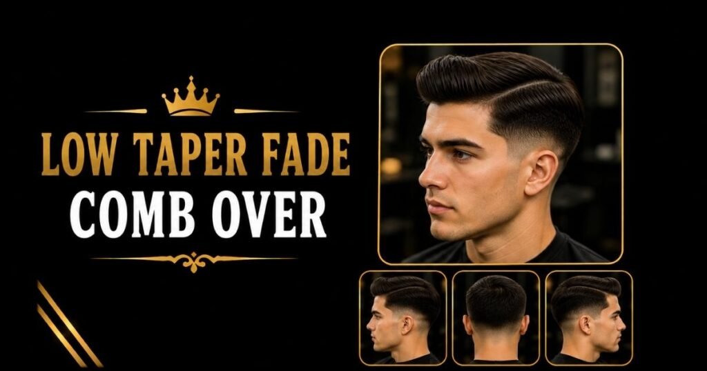 Low Taper Fade Picture Comb Over