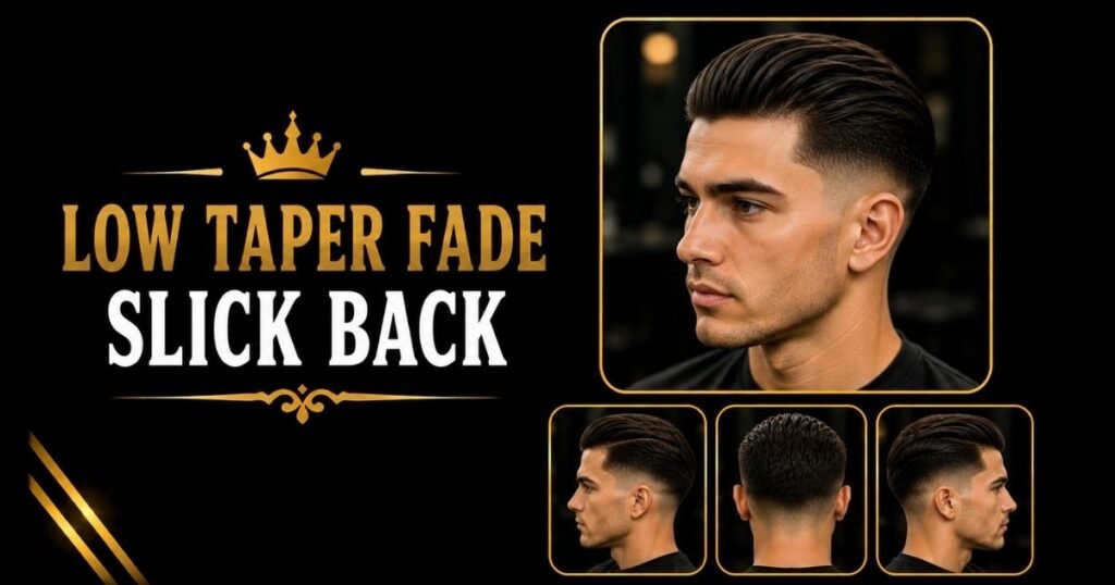 Low Taper Fade Slick Back