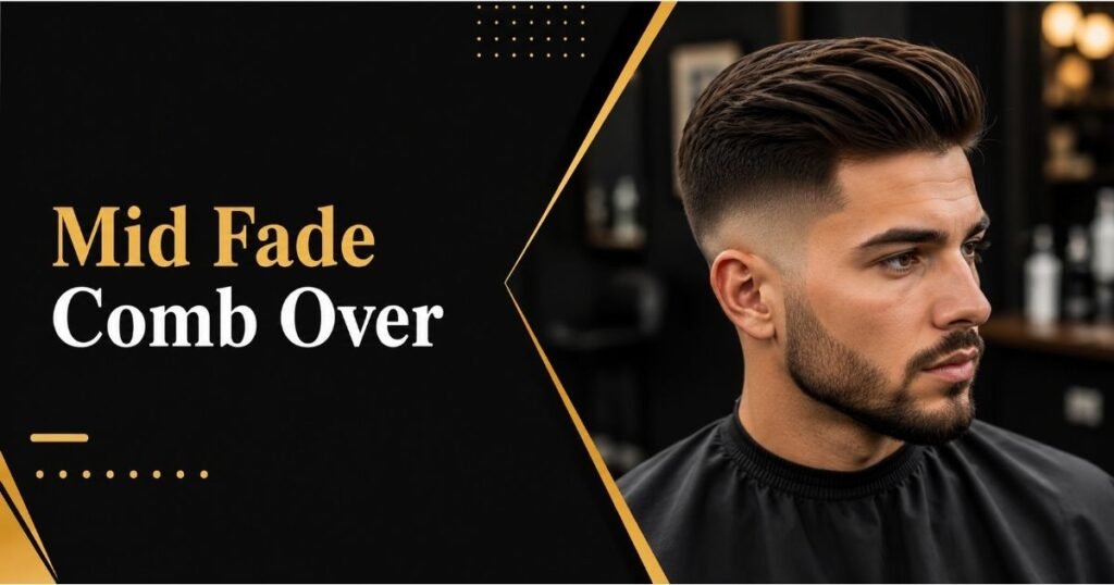 Mid Fade Comb Over Haircut