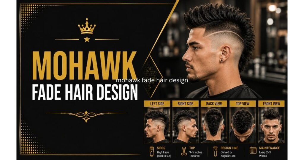 Textured Mohawk Fade Haircut