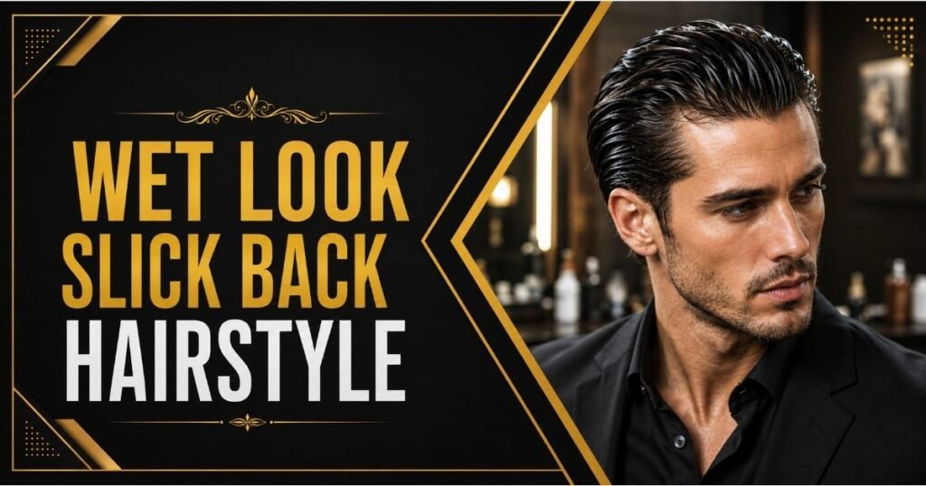 Wet Look Slick Back Hairstyle