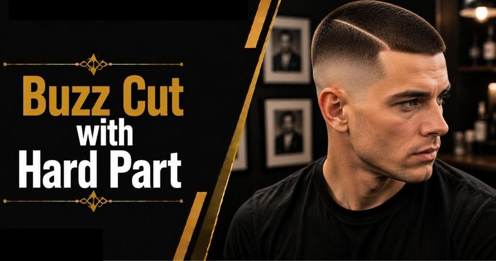 Buzz Cut with Hard Part