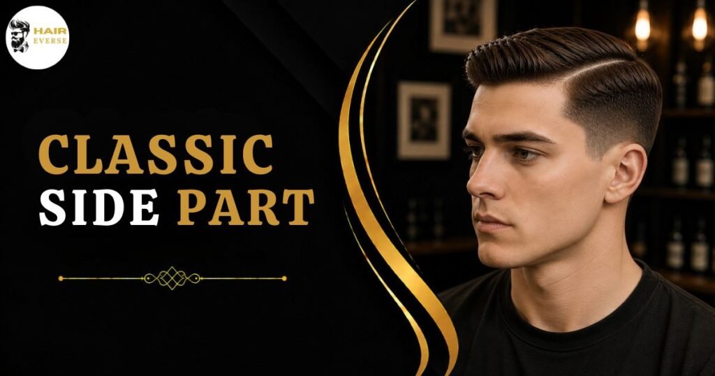 Classic Side Part (No Beard)