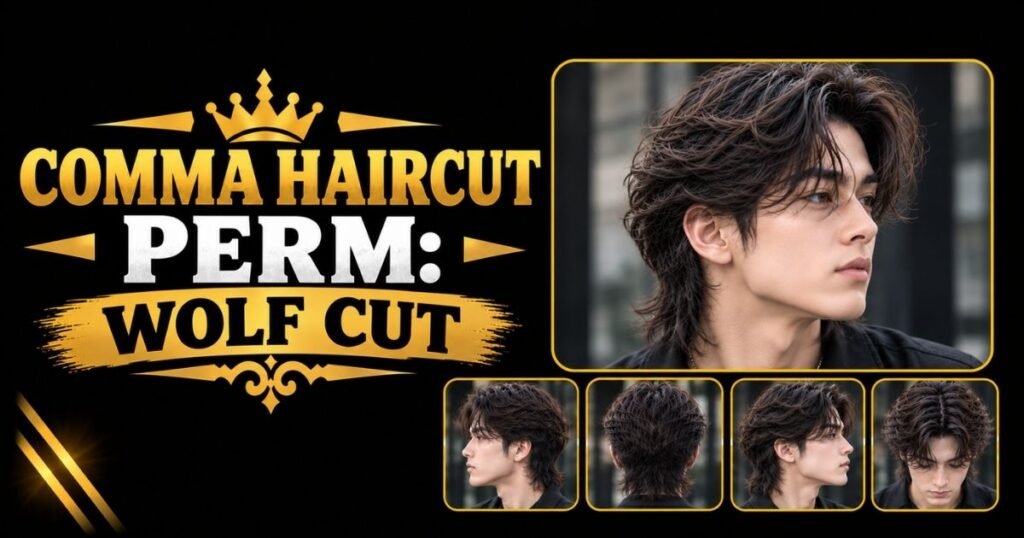 Comma Haircut Perm Wolf Cut