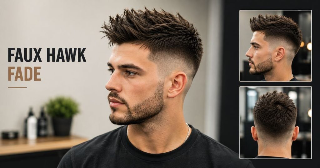 faux hawk fade 