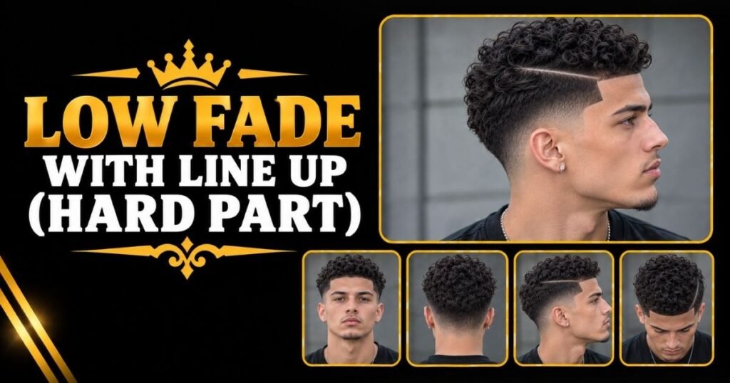 Low Fade with Line Up (Hard Part)