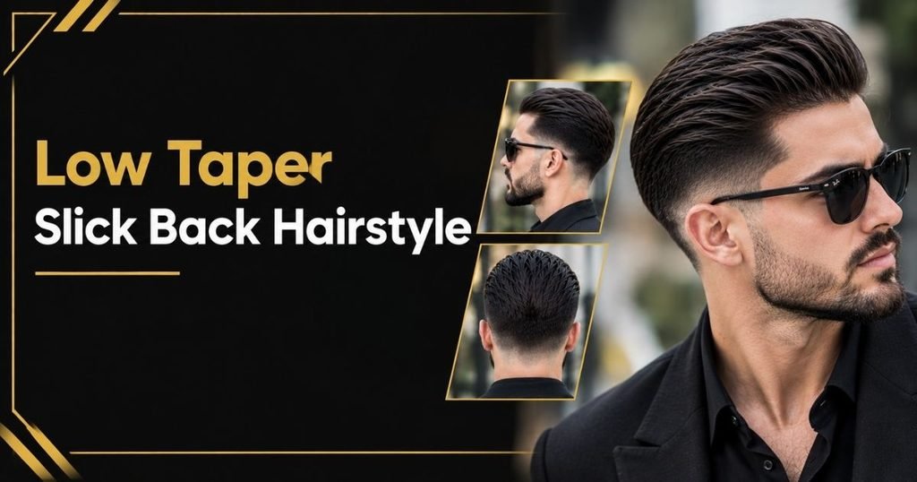 Low Taper Slick Back Hairstyle
