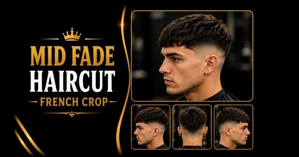 Mid Fade Haircut French Crop
