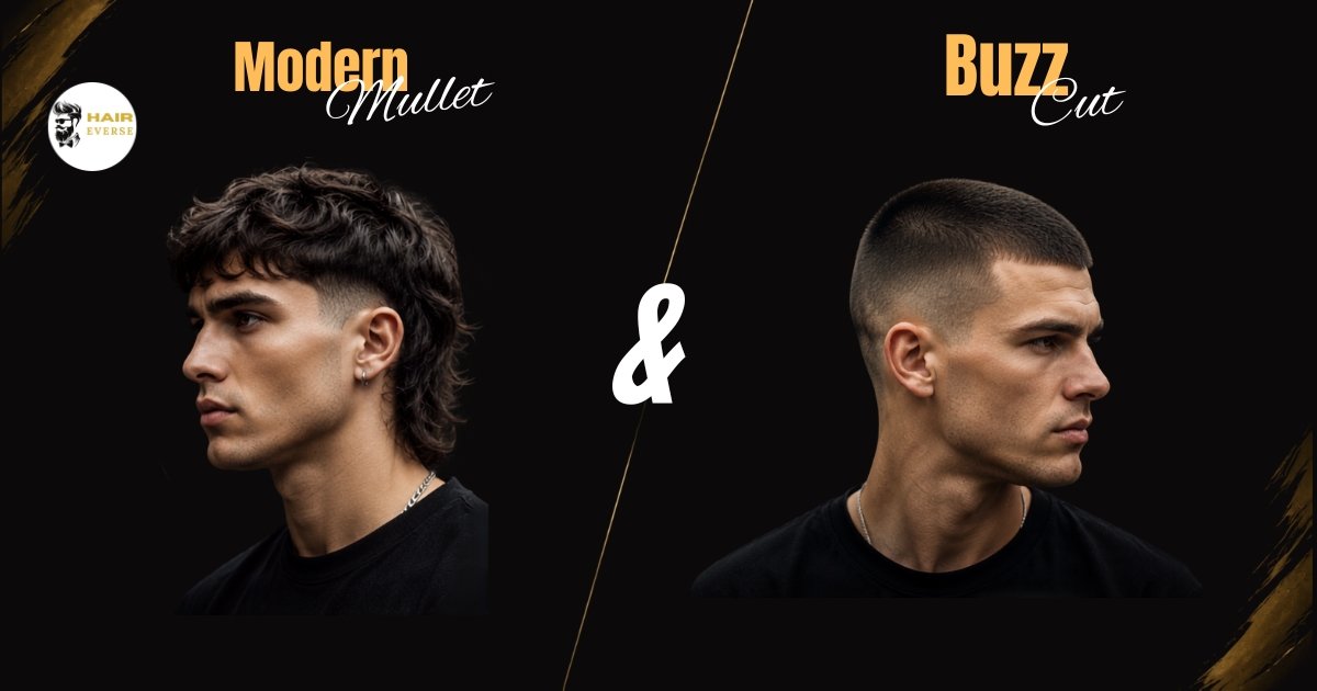 Modern Mullet and Buzz Haircuts