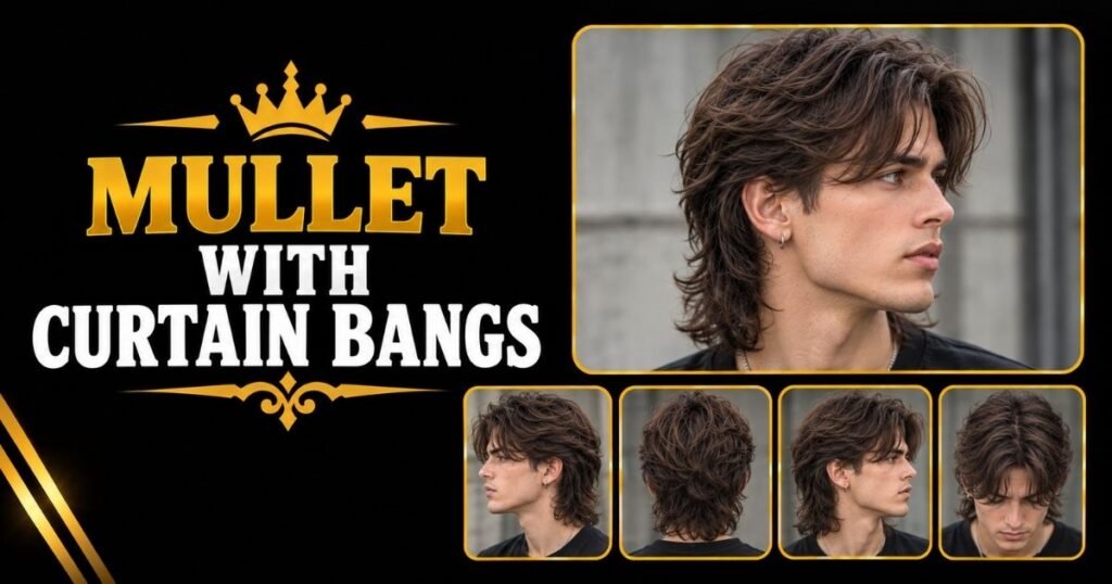 Mullet with Curtain Bangs