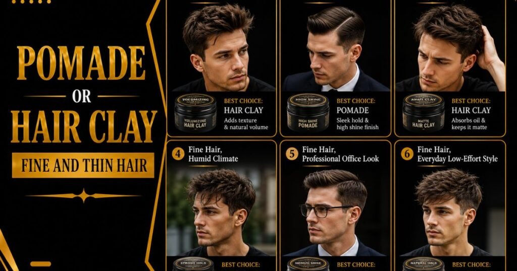 Pomade or Hair Clay for Fine and Thin Hair