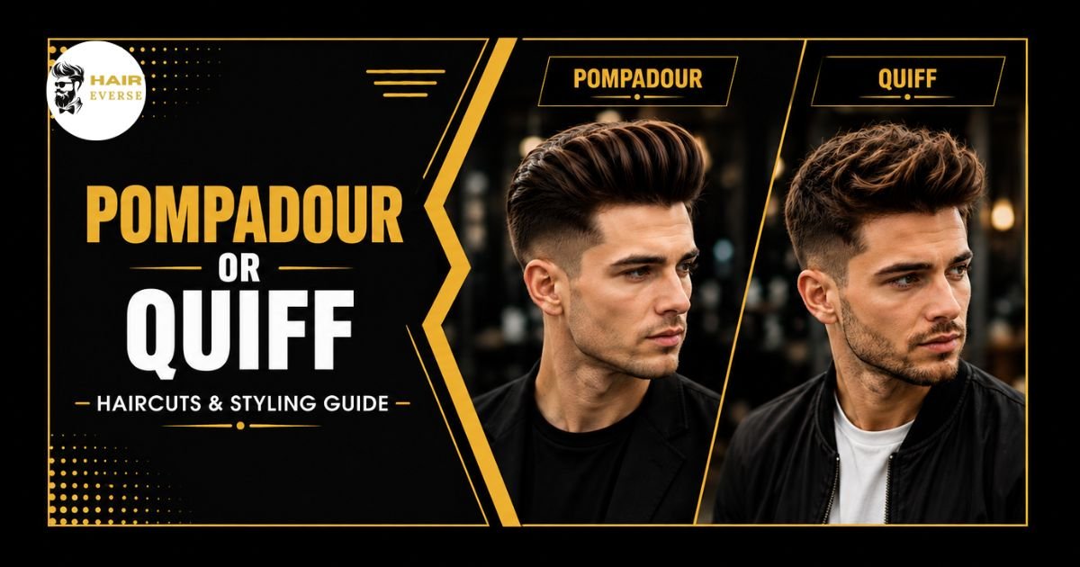 Pompadour or Quiff Hairstyle
