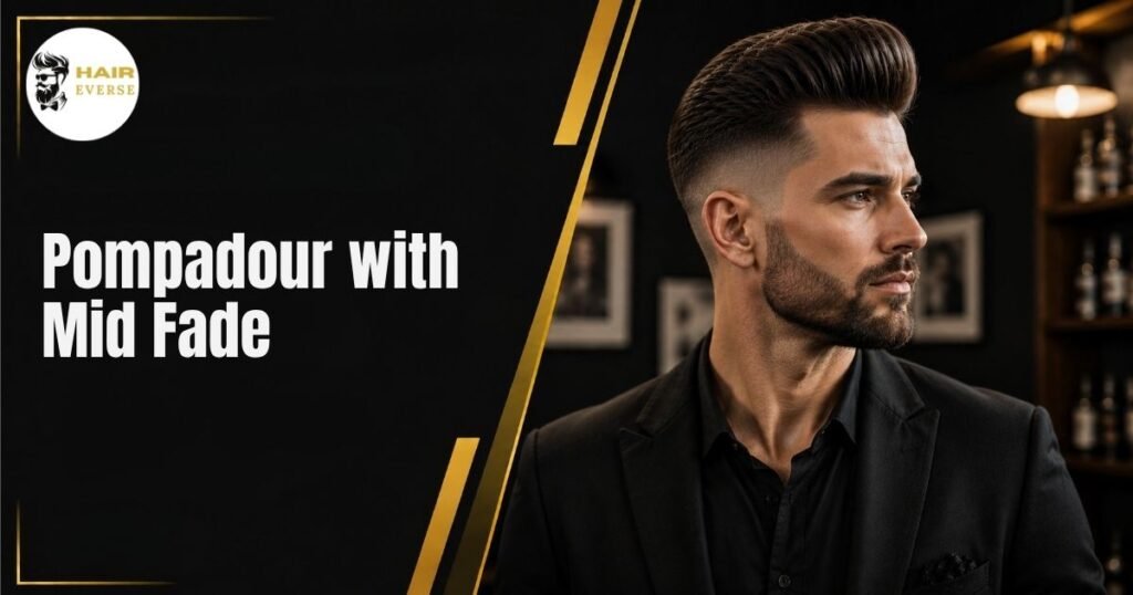 Pompadour with Mid Fade