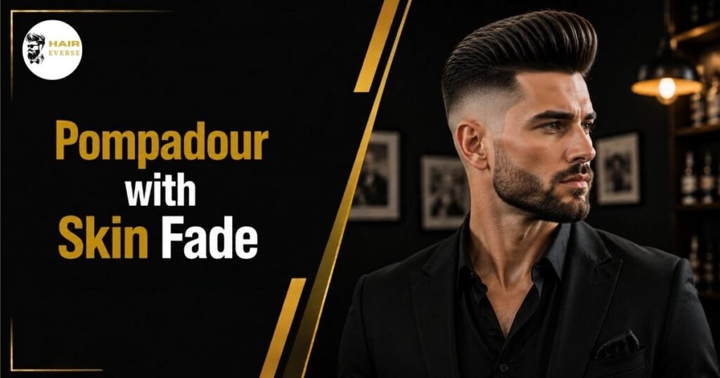 Pompadour with Skin Fade