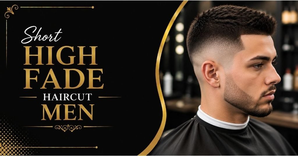 High fade haircut men short hair