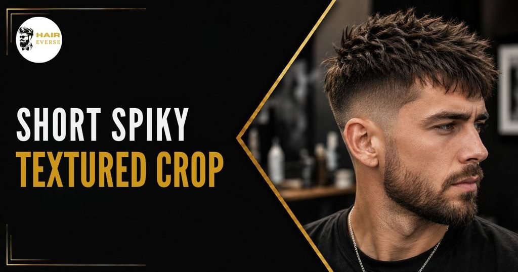 Short Spiky Hair Men With Beard