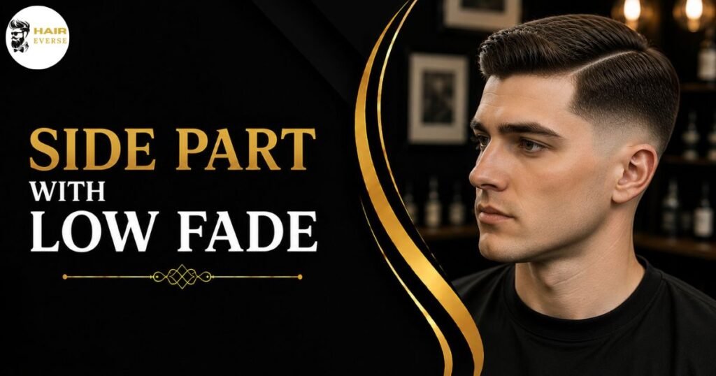 Side Part with Low Fade