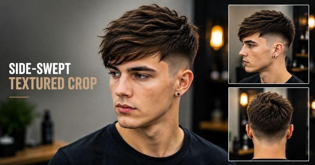 Side-Swept Textured Crop
