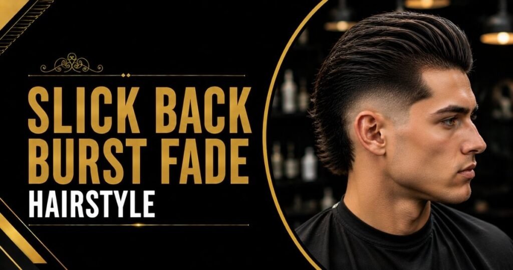 Slick Back Burst Fade Hairstyle