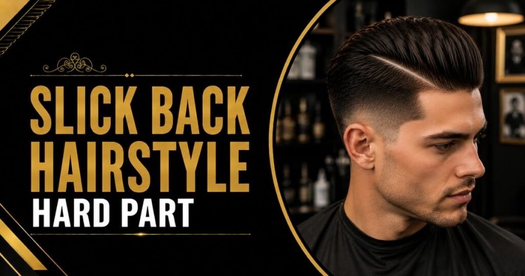 Slick Back Hairstyle Hard Part