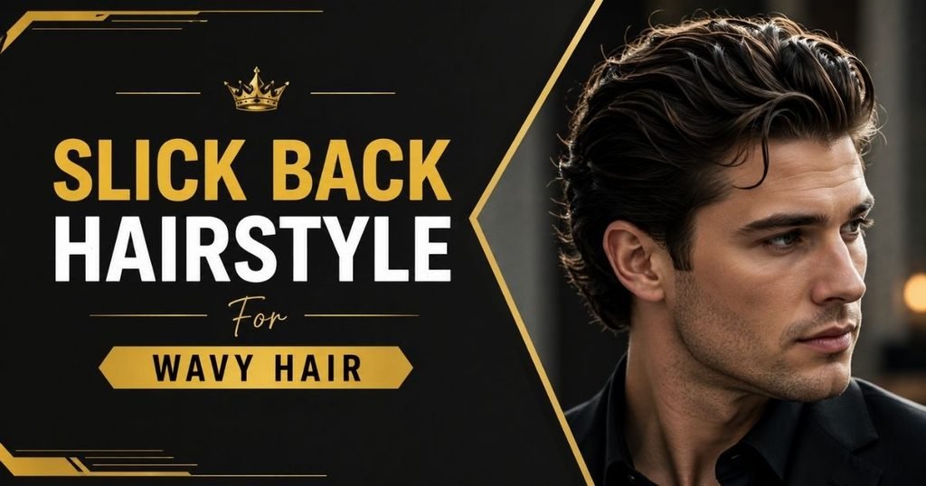 Slick Back Hairstyle for Wavy Hair