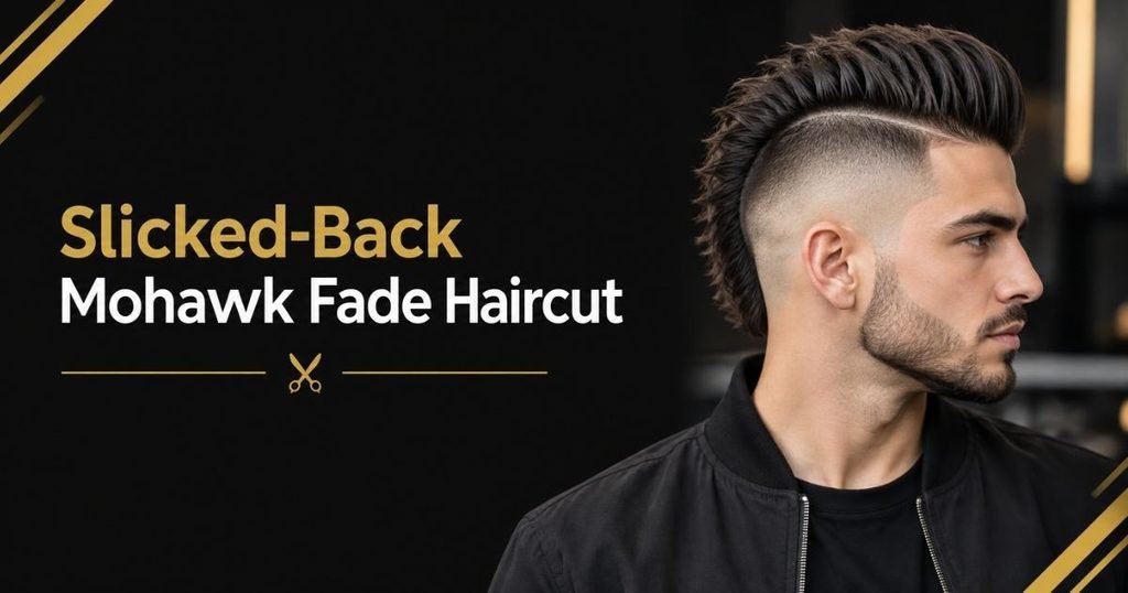 Slicked-Back Mohawk Fade Haircut
