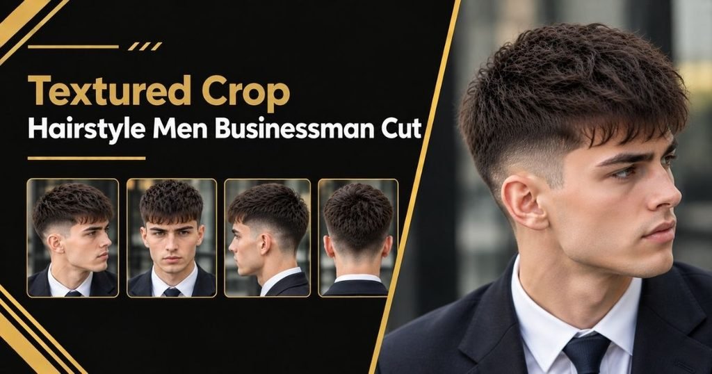 Textured Crop Haircut Men Businessman Cut
