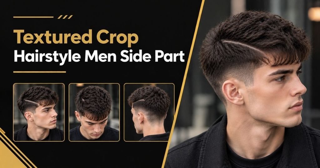 Textured Crop Hairstyle Men Side Part