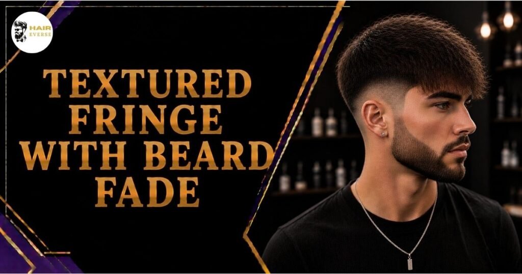 Textured Fringe with Beard Fade