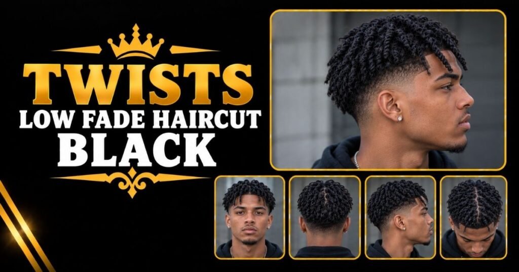 Twists Low Fade Haircut Black