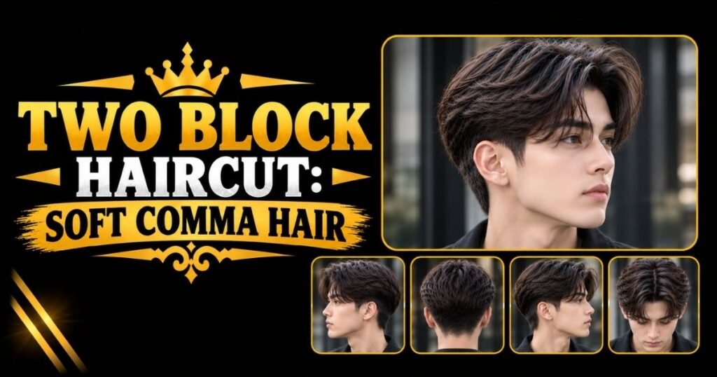 Two Block Haircut Soft Comma Hair