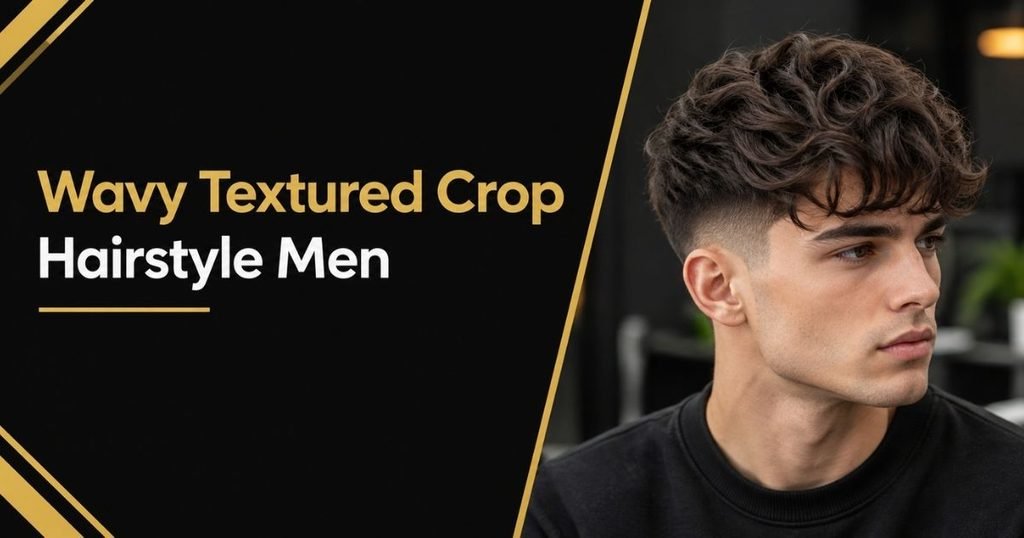 Wavy Textured Crop Hairstyle Men