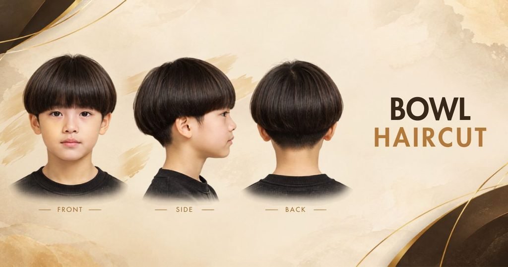 asian kid bowl cut, chinese kid bowl cut