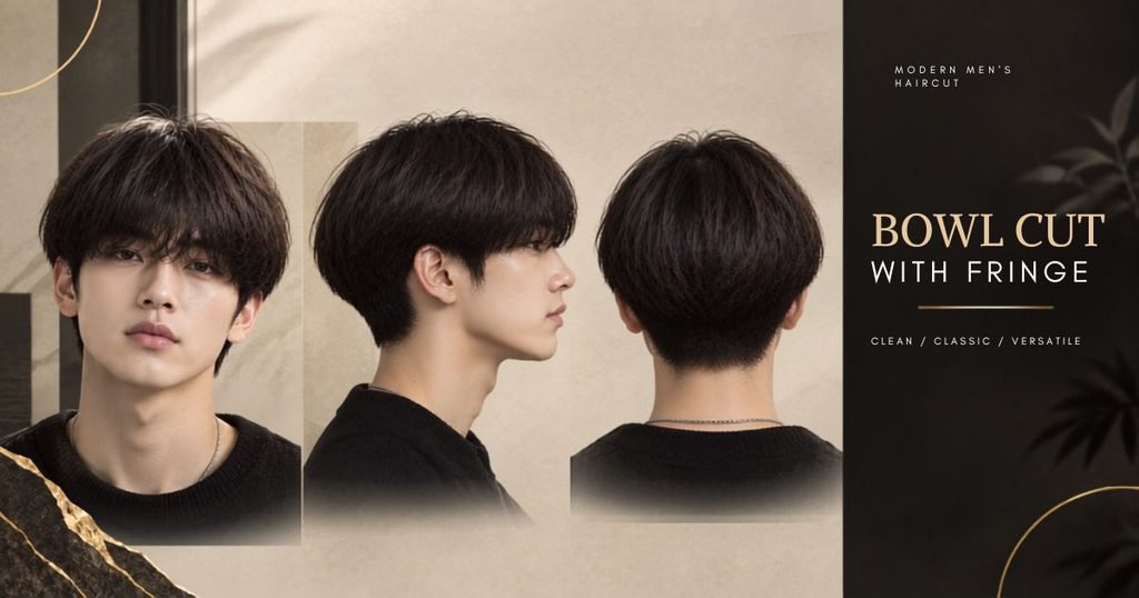 bowl haircut with bangs