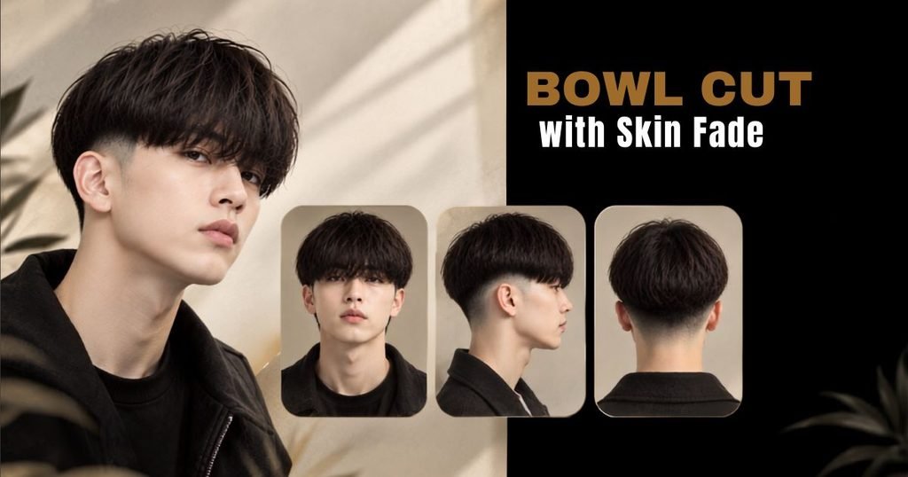 mid skin fade bowl cut