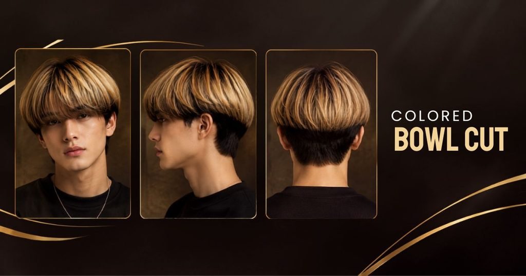 colored bowl cut hair