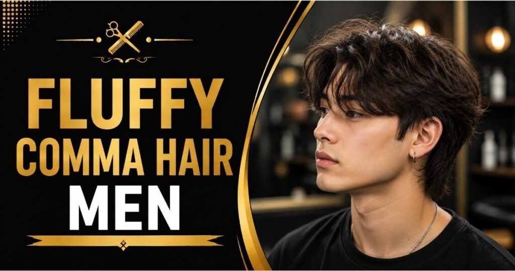 fluffy comma hair men