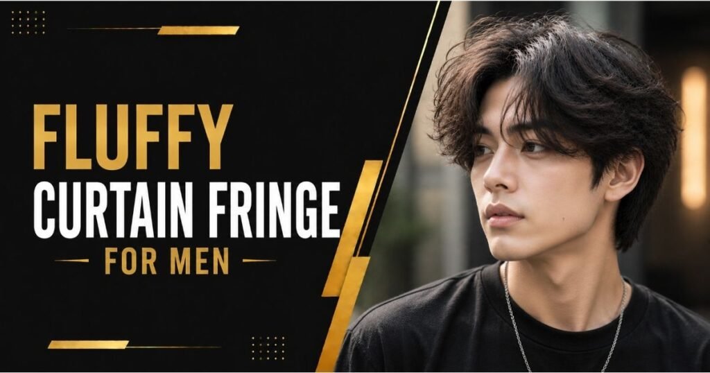 fluffy curtain fringe men