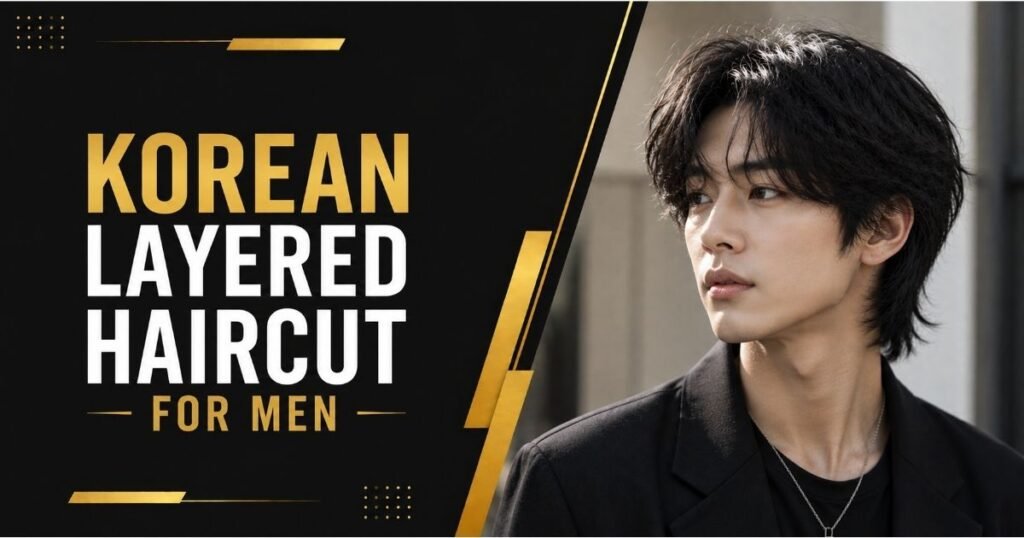 Korean layered haircut male  