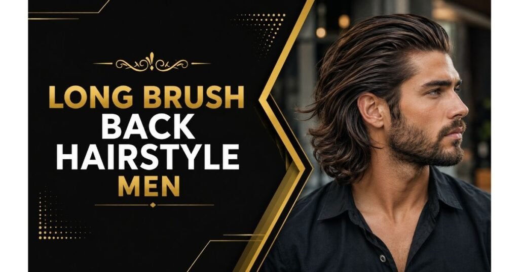 Long Brush Back Medium Length Hairstyles for Men