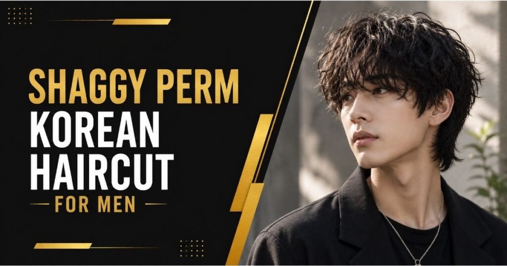 Korean Hairstyle for Men Shaggy Perm