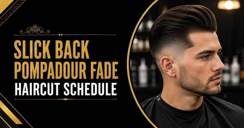 slick back pompadour fade