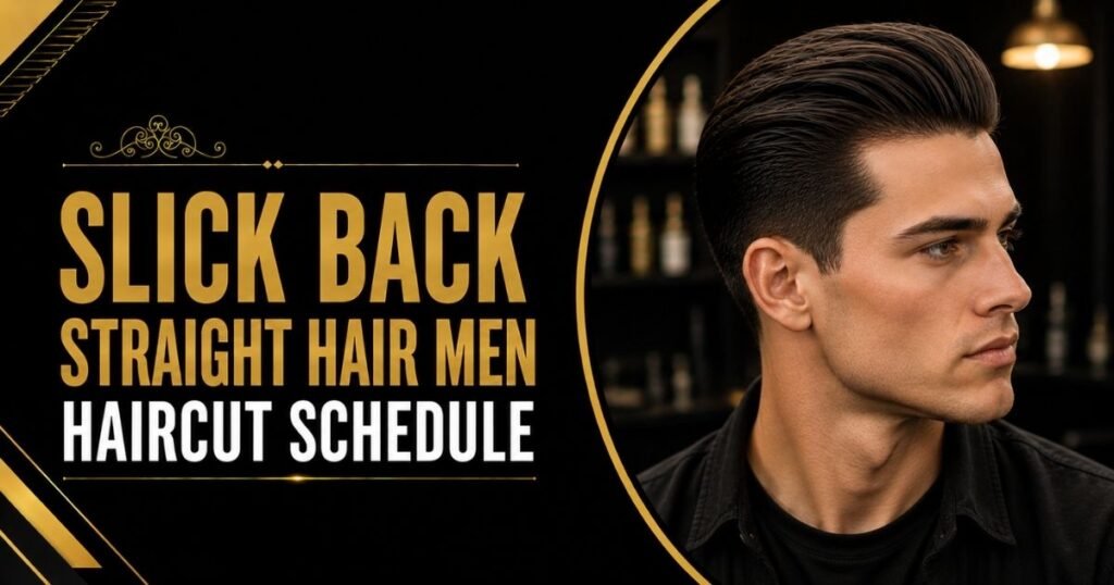 slick back straight hair men