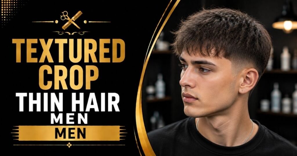 Textured Crop Hairstyle Men for Thin Hair
