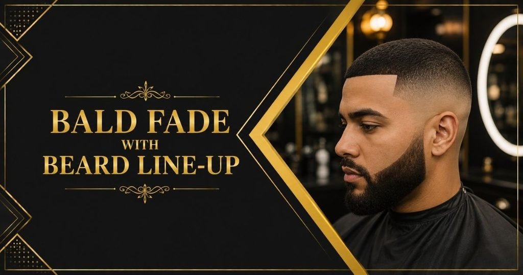 Bald Fade with Beard Line-Up