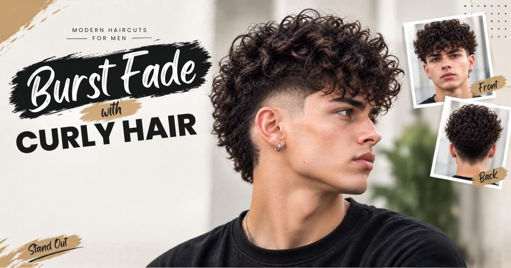 burst fade with curly hair